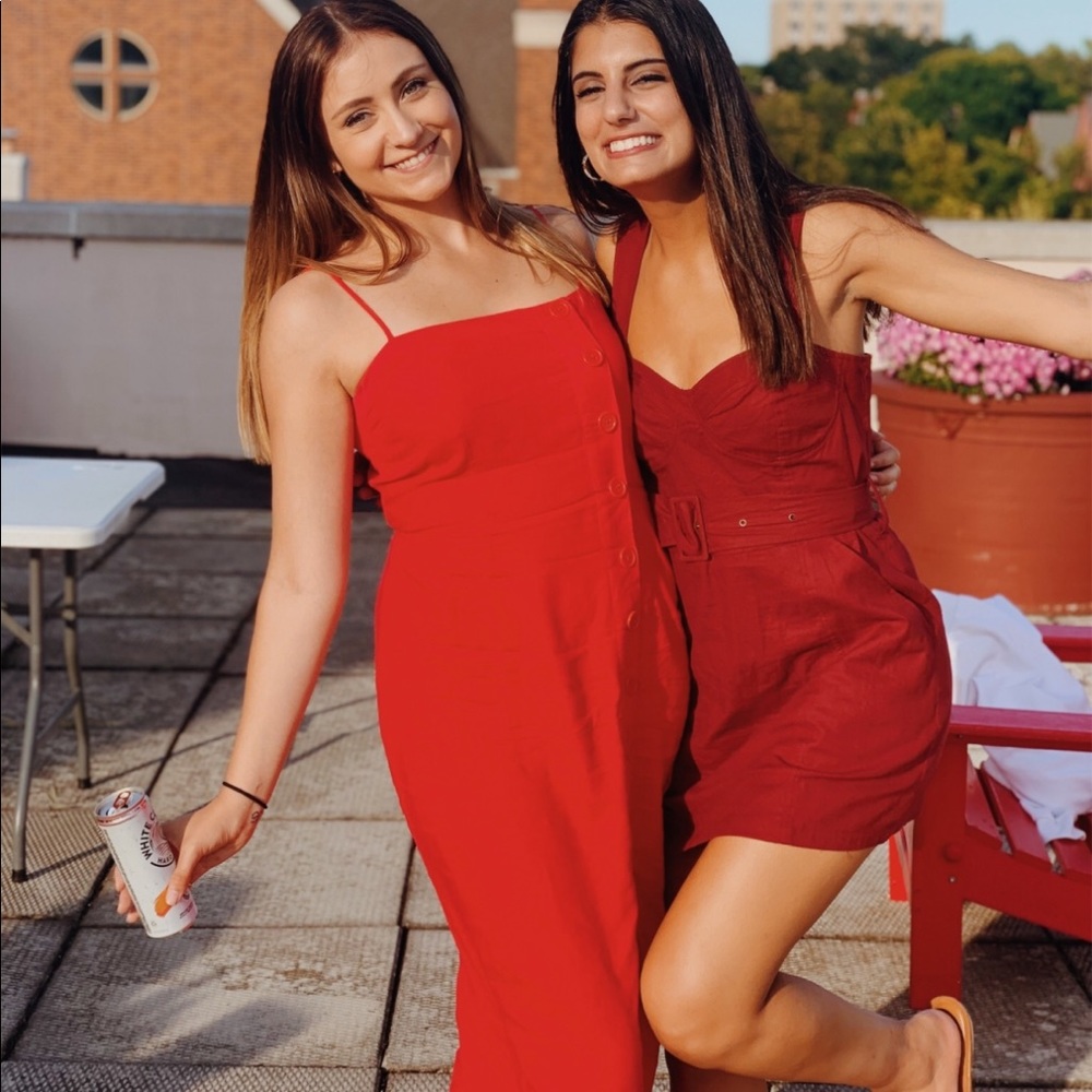 Urban Outfitters Red Midi Sundress